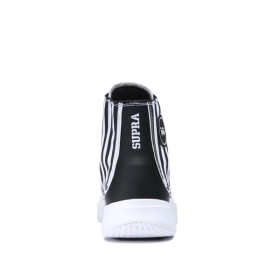 Supra Mens STATIK High Top Shoes White Stripe/white | US-61836